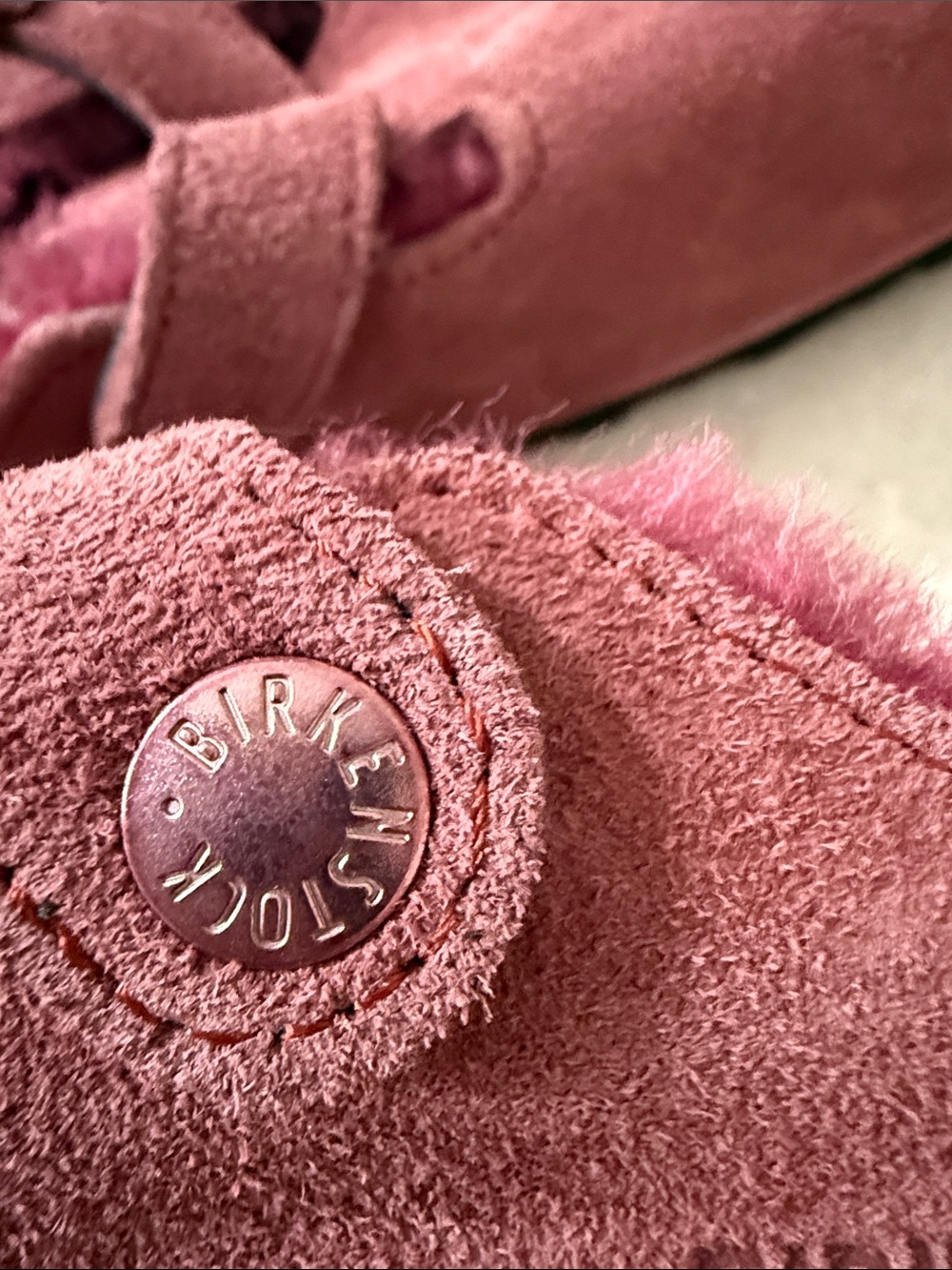 Birkenstock ladies Burgundy Suede Slip-On Clogs with Buckle new ..size 40 - Picture 6 of 7